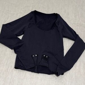 SKIMS Black Long Sleeve Bodysuit